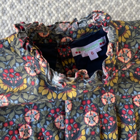 🔥KIDS BONPOINT Khaki Floral Liberty Print Dress🔥 - Picture 3 of 8